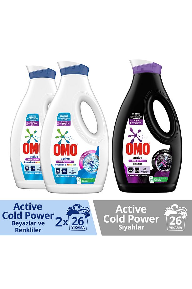 Active Cold Power Beyazlar Ve Renkliler 1690 ml X2 Active Cold Power Siyahlar 1690ml X1 - 1