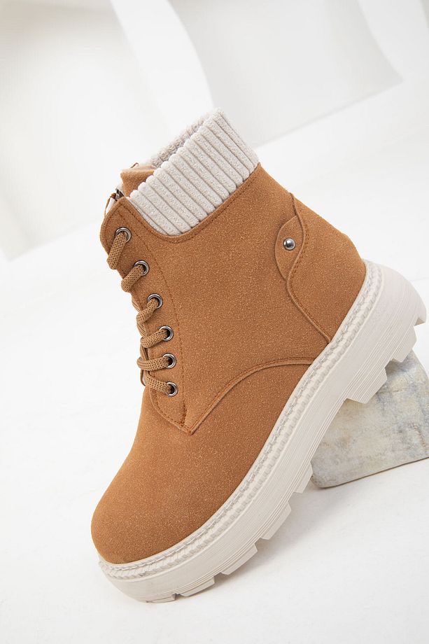 Taba Süet Kadın Bot & Bootie 19948 - 4