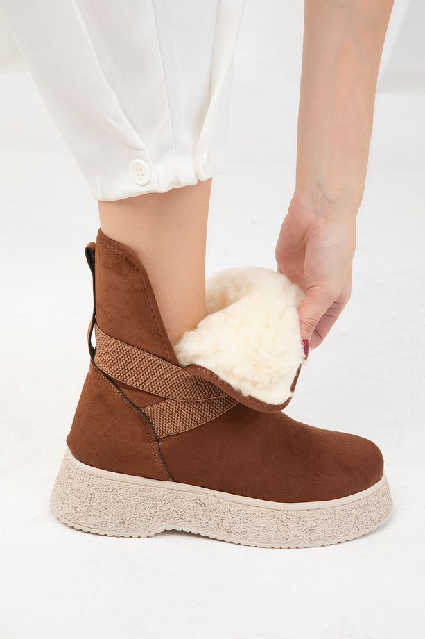 Taba Süet Kadın Bot & Bootie 18480 - 5