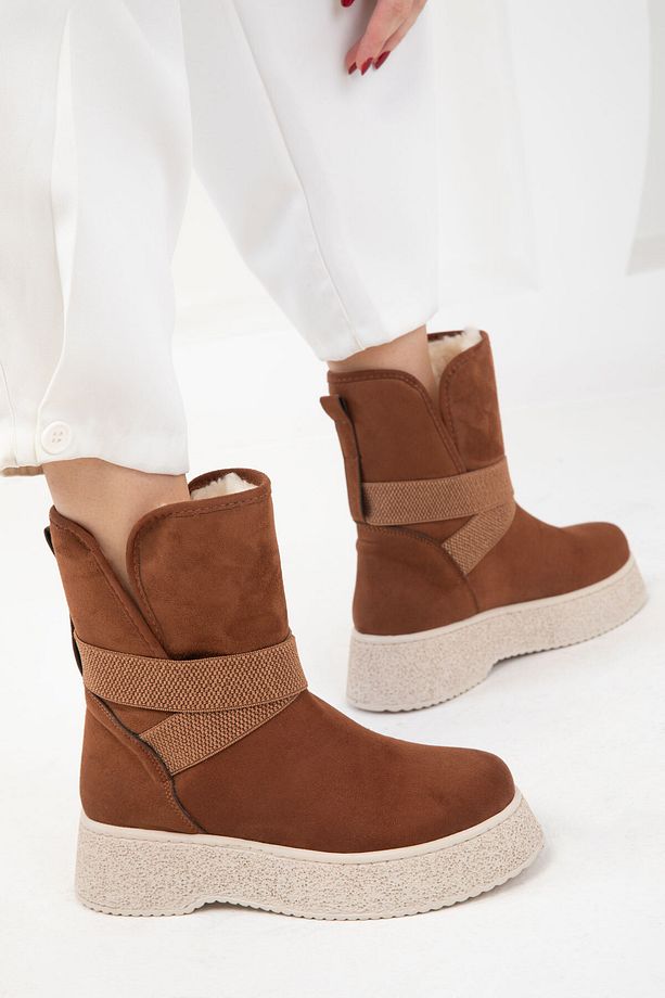 Taba Süet Kadın Bot & Bootie 18480 - 4