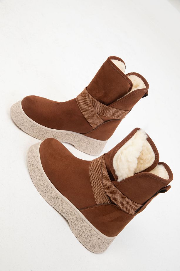 Taba Süet Kadın Bot & Bootie 18480 - 3