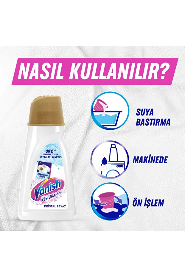 Oxi Action Multipower Kristal Beyazlar İçin Sıvı Deterjan Güçlendirici ve Leke Çıkarıcı 1000 ml - 7