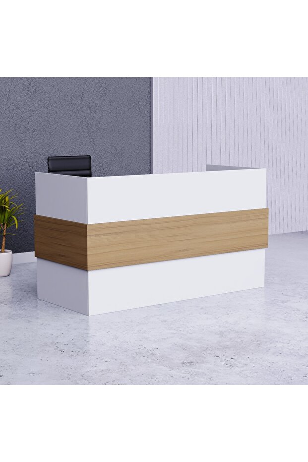 White-Coco Bolo RD-1 Reception Desk 180 cm