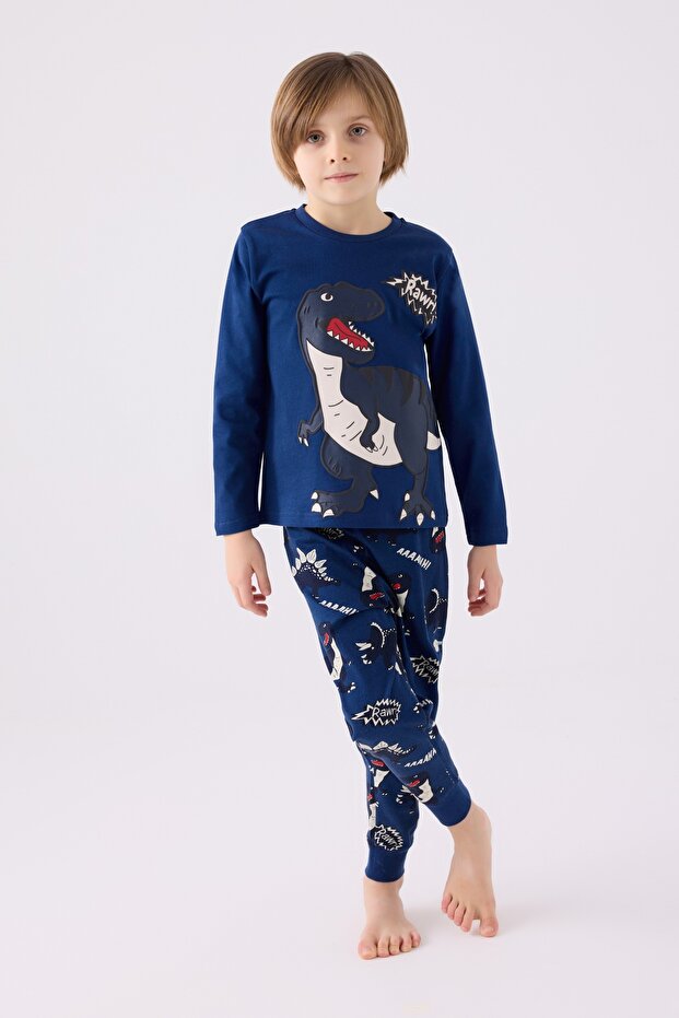 Boy's Pajama Set, Single Jersey Woven