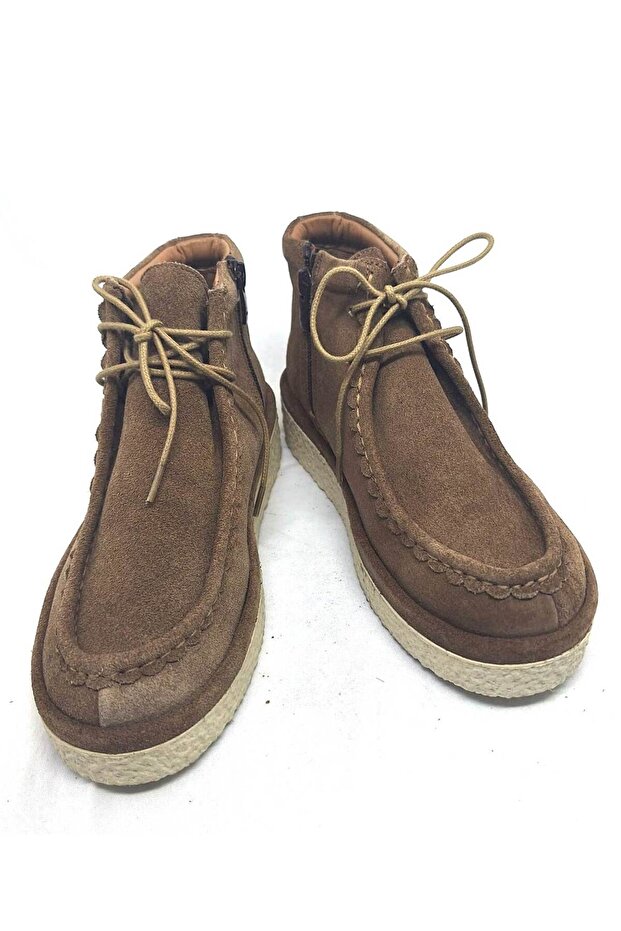 HAKİKİ DERİ TABA SUET BOT - 4