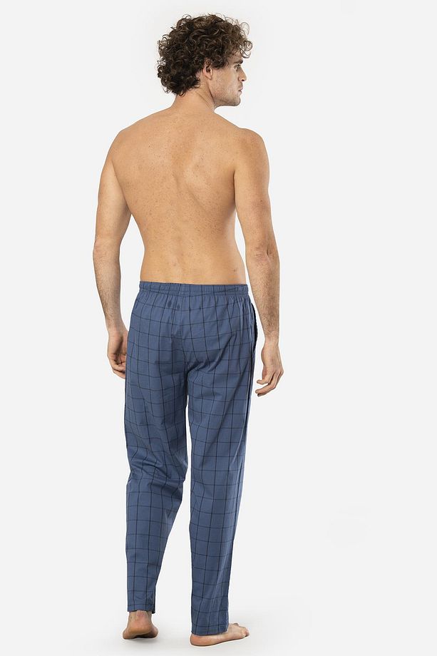 Ekoseli Erkek Tek Alt Pijama, Cep Detaylıdır, %95 pamuk %5 Likralı - 3