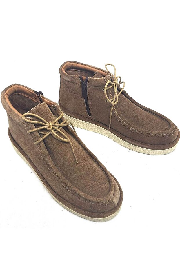 HAKİKİ DERİ TABA SUET BOT - 2