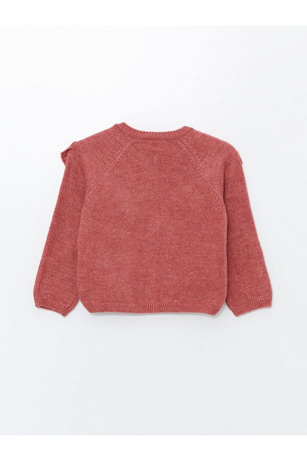 LCW Kids Pembe Bisiklet Yaka Basic Kız Çocuk Hırka - 3