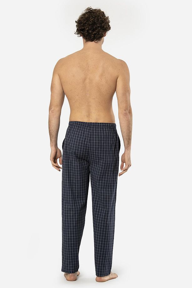 Ekoseli Erkek Tek Alt Pijama, Cep Detaylıdır, %95 pamuk %5 Likralı - 3