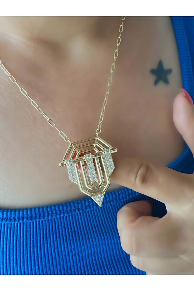 Serenay Gold Color Special Series Necklace - ACR7594