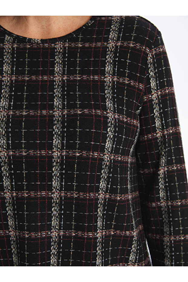 LCW Bisiklet Yaka Desenli Uzun Kollu Kadın Bluz - 3