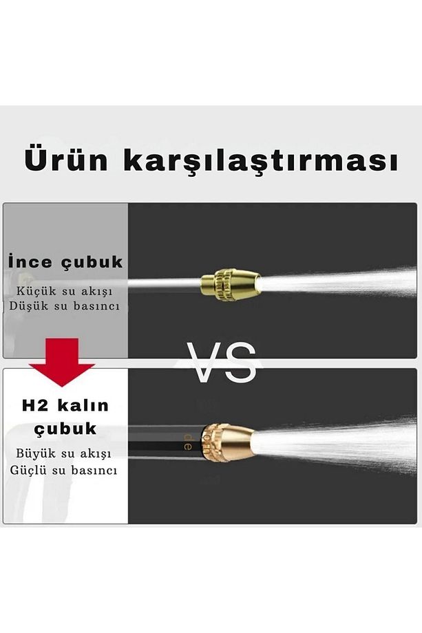 Yüksek Basınçlı Ayarlanabilir Köpük Hazneli Su Tabancası Bahçe Oto Yıkama Tabancası - 5