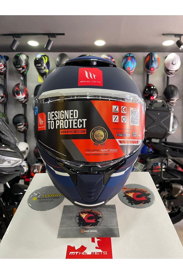 Thunder 4 SV R2S Full Face Mavi Kapalı Kask - 3