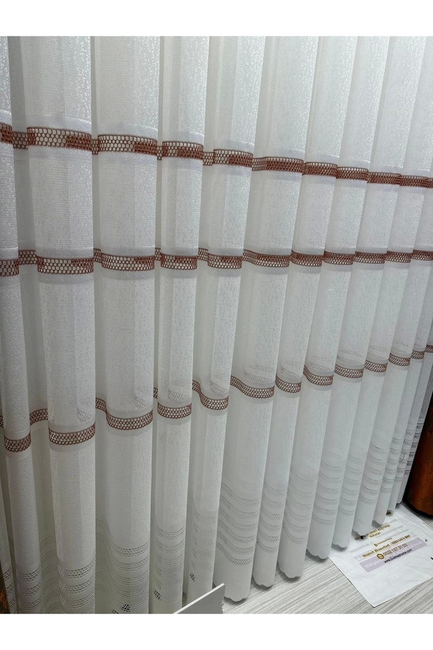 Nivemeshome Letonya 1/3 Sık Pileli Örme Tül Perde Apm - 8