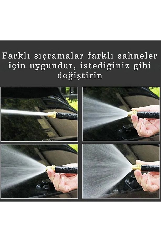 Yüksek Basınçlı Ayarlanabilir Köpük Hazneli Su Tabancası Bahçe Oto Yıkama Tabancası - 9