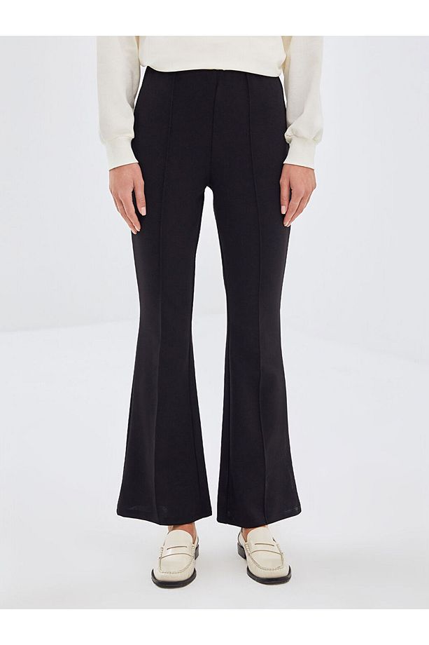 LCW Modest Siyah Dar Fit İspanyol Paça Kadın Pantolon - 2