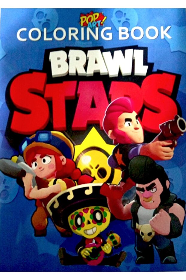 كتاب تلوين مع ملصقات Brawl Stars - غلاف خلفي ملثمين، 16 صفحة