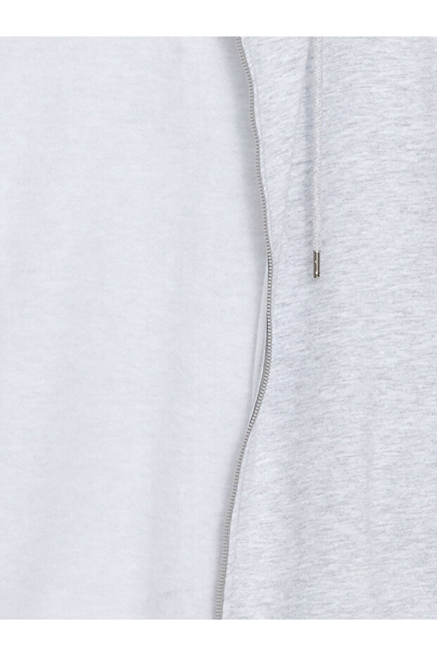 Kadın Kapüşonlu Düz Pijama Üstü - 5