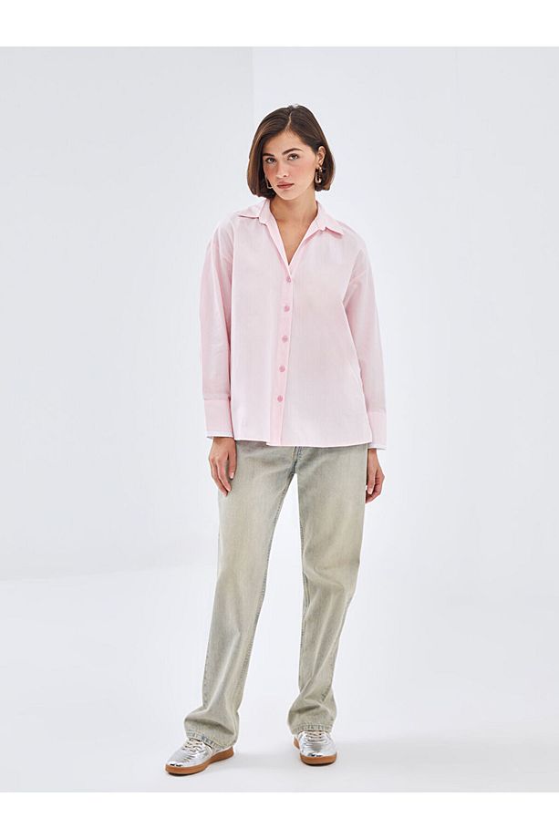 LCW Oversize Poplin Kadın Gömlek - 2