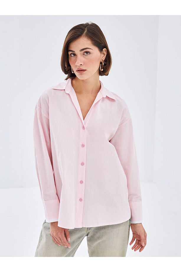 LCW Oversize Poplin Kadın Gömlek - 1
