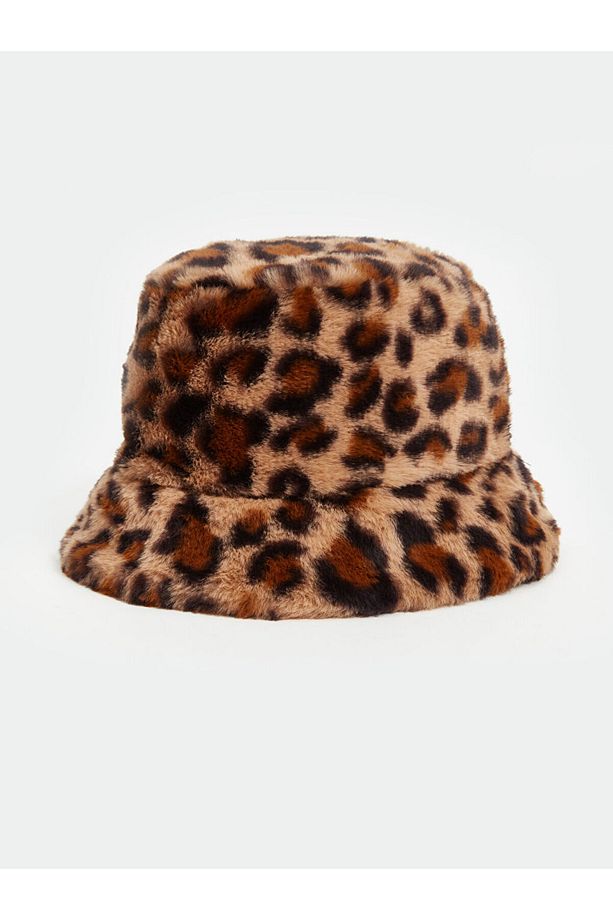 LCW ACCESSORIES Baskılı Leopar Desenli Kadın Bucket Şapka - 1