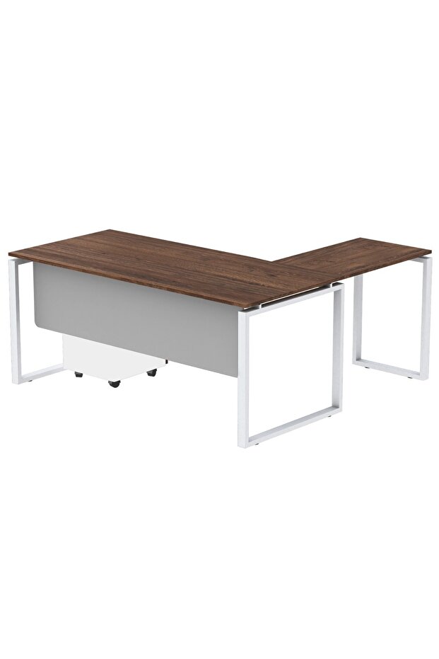 Carre 5116L L-Shaped Modern Workstation Desk with Drawer Truffle Davos Oak Ideal for Home