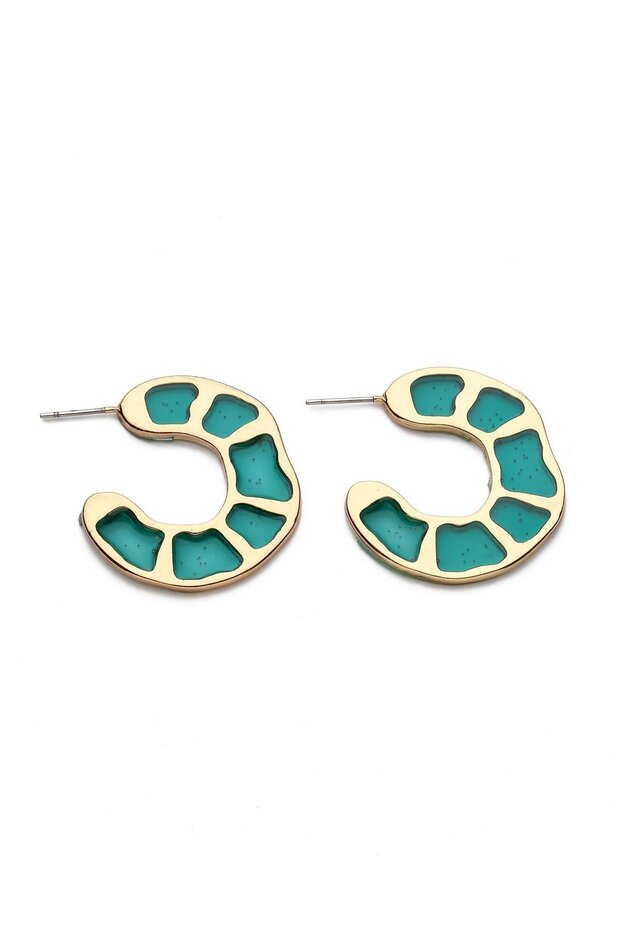 أقراط حجر السكر الأخضر - 1