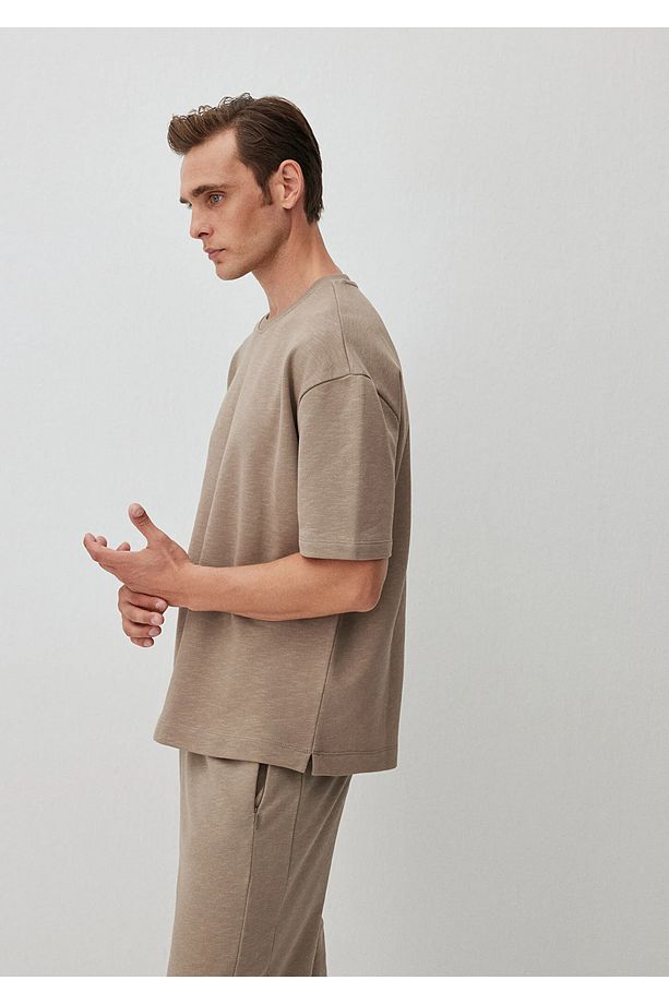 Antrasit Basic Tişört Boxy Fit 0612310-70092 - 2