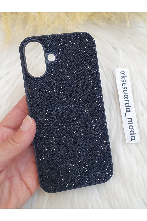 iPhone 16 Plus Compatible Luxury Branded Swrovski Case with Stones