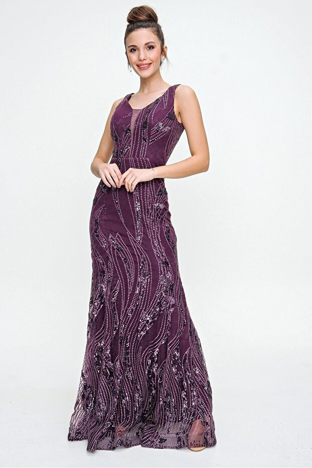 Pulpeyet Embroidered Fish Evening Dress