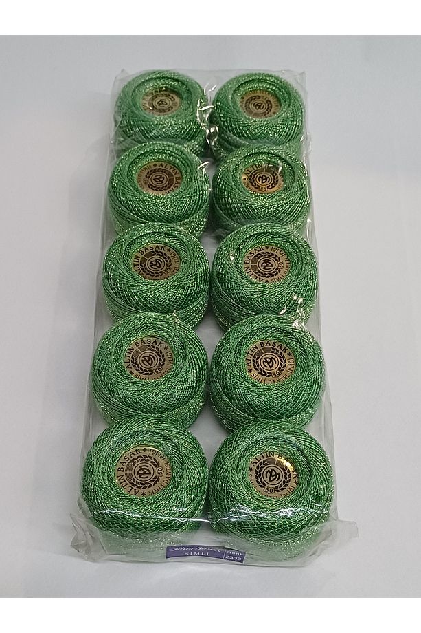 Simli Dantel Ipliği 50 Numara 20 gram - (10 ADET - RENK: 2337) Nakış Ipi, Kanaviçe Ipi, Oya İpi - 1
