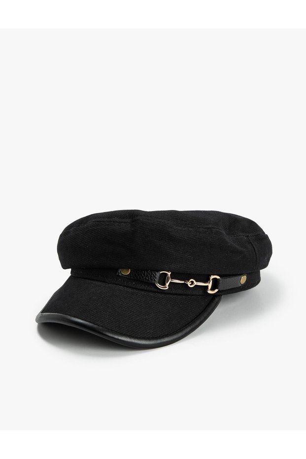 Cap Hat with Buckle Detail