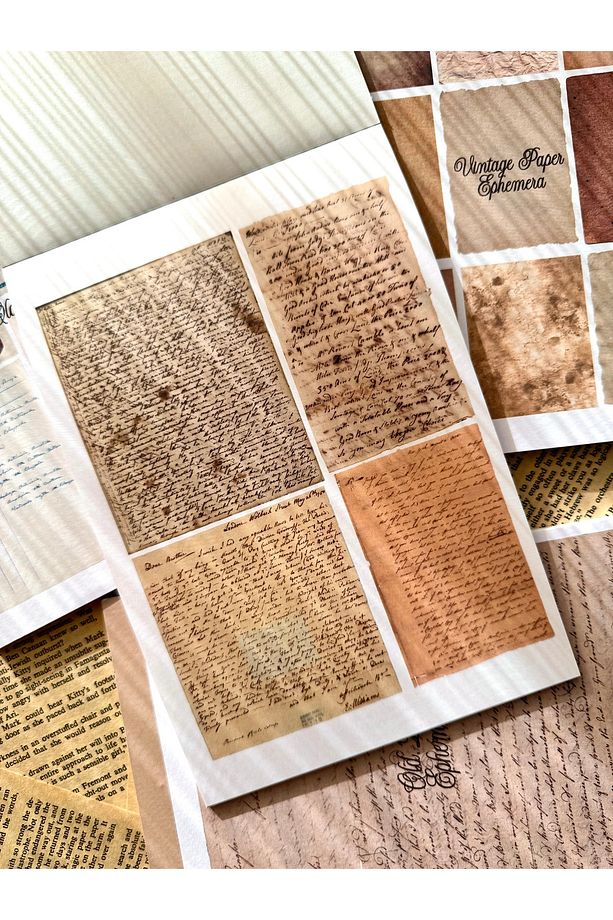 Old Letters Ephemera 1 Sticker Kitabı ( Bullet Journal Ve Ajandalar İçin İdealdir) - 3
