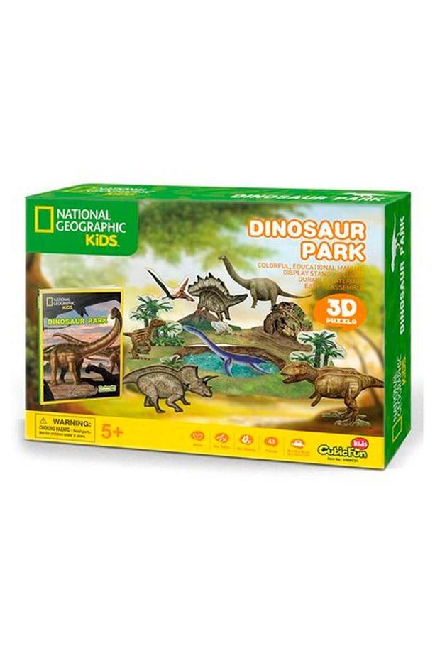 43 Parça 3D Puzzle: National Geographic Dinozor Parkı - 1
