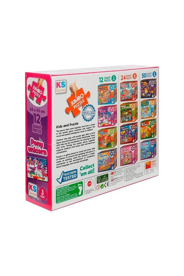 Pony Unicorn Jumbo Puzzle 3 Yaş Çocuk Puzzle - 3