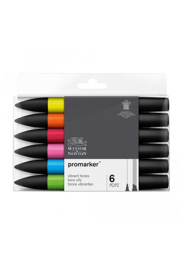 Promarker Kalem 6 Renk Set Güçlü Tonlar - 1