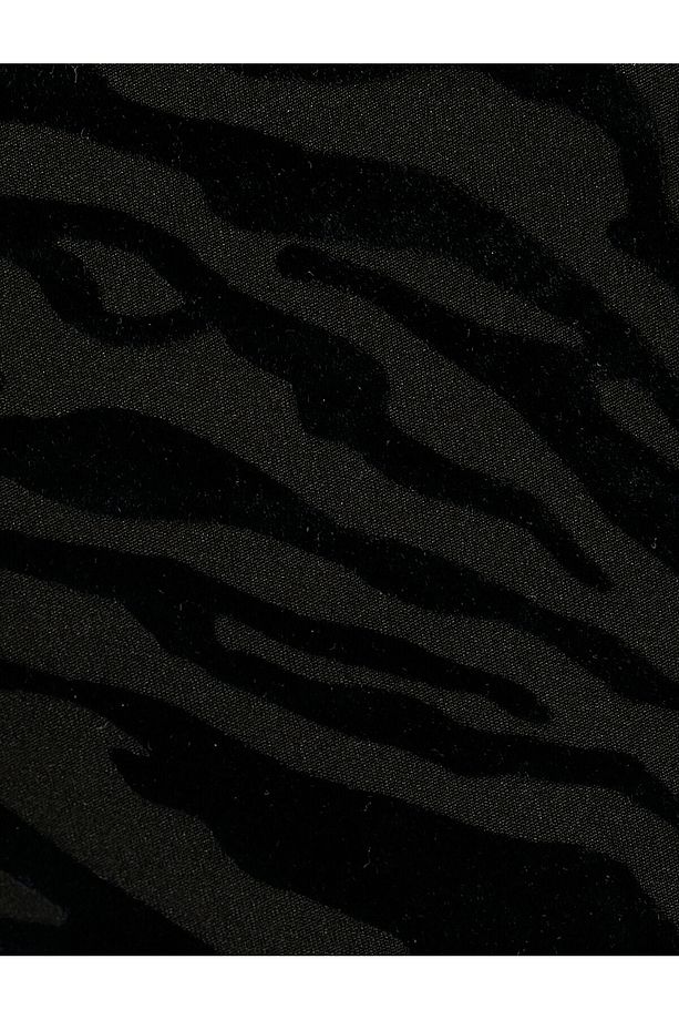 Tayt Pantolon İspanyol Paça Yüksek Bel Zebra Desenli - 6