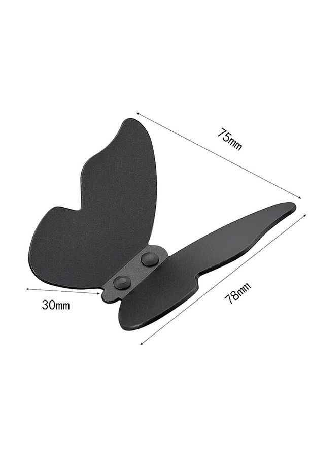 2'li set Dekoratif Metal askılık banyo mutfak askısı portmanto askısı siyah - 5