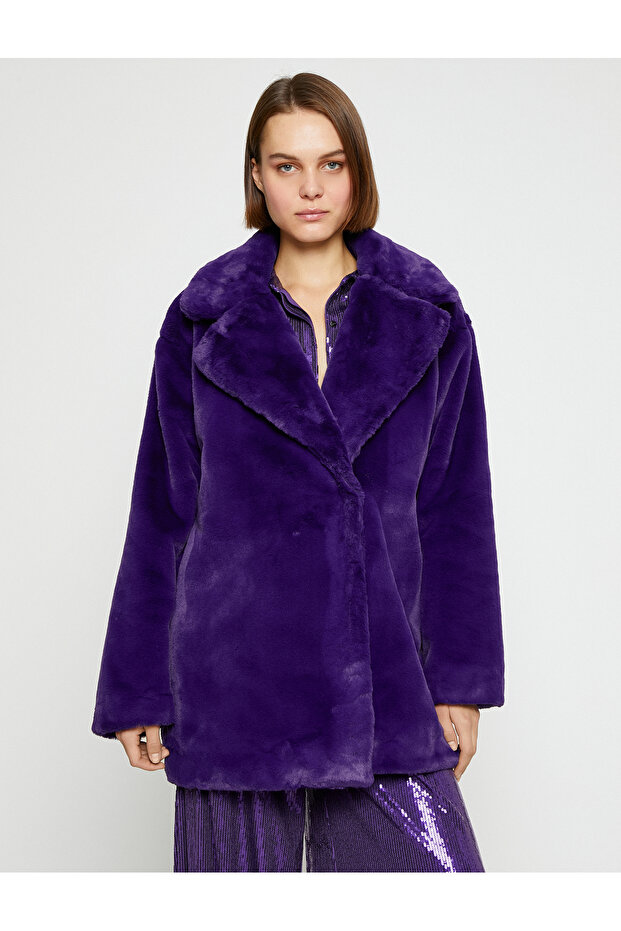 Plush Coat with Pockets - 3