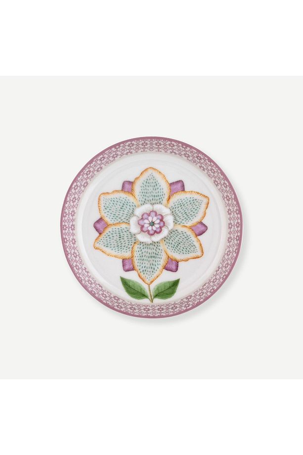 Lily & Lotus Beyaz Porselen Çay Tabağı 9 Cm - 1