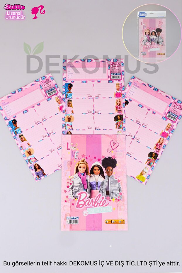 New Season Licensed Barbie 24-Piece School Label Set *With Course Schedule*