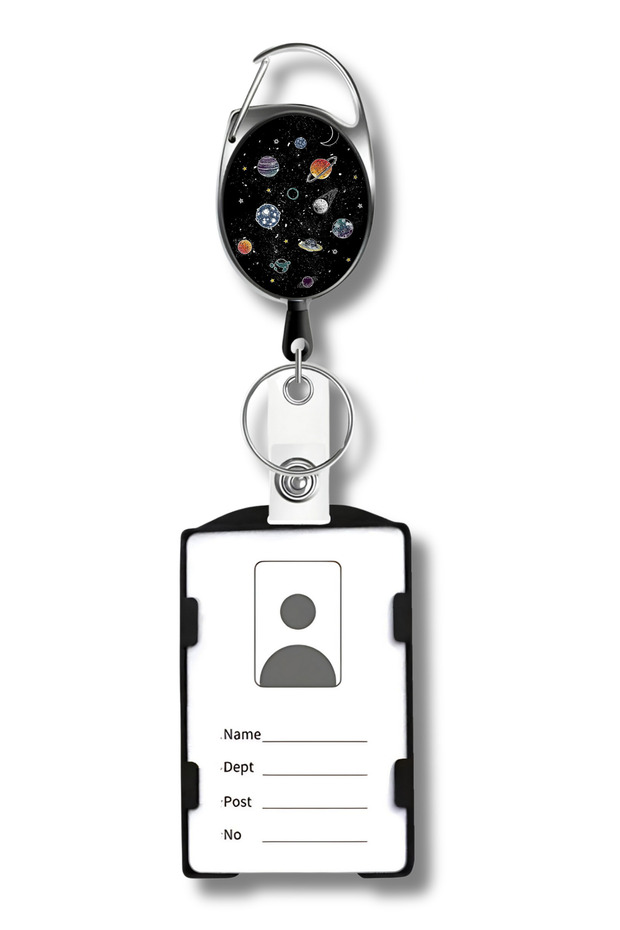 Planets Space Universe Premium Steel Case Yoyo Collar Card Holder