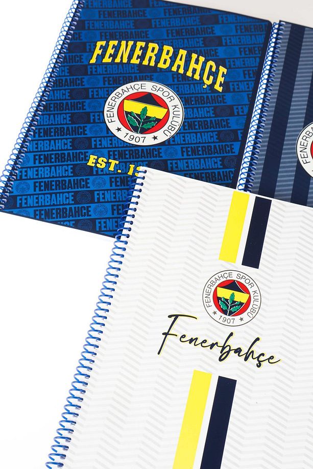 LİSANSLI FENERBAHÇE"TEKLİ" SPIRALLI KARELİ A4 KARTON KAPAK 72 YAPRAK DEFTER - 5