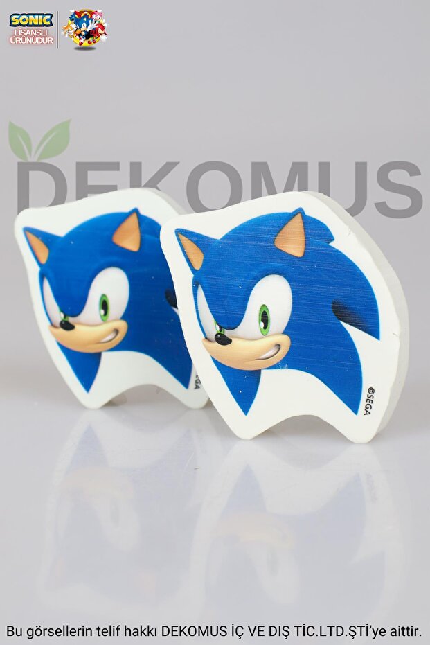 New Season Licensed Sonic 2 Pieces Eraser Attachable to Pen