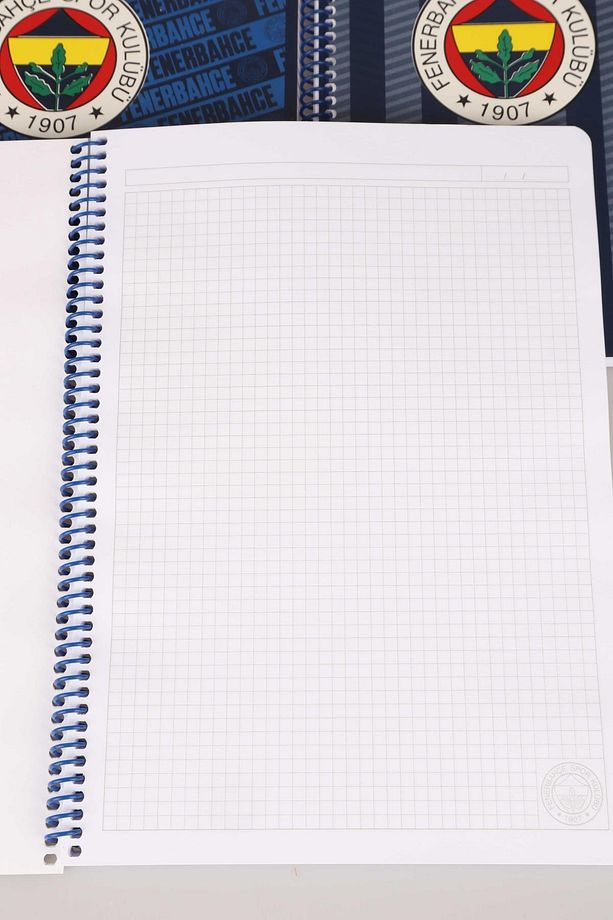 LİSANSLI FENERBAHÇE"TEKLİ" SPIRALLI KARELİ A4 KARTON KAPAK 72 YAPRAK DEFTER - 4