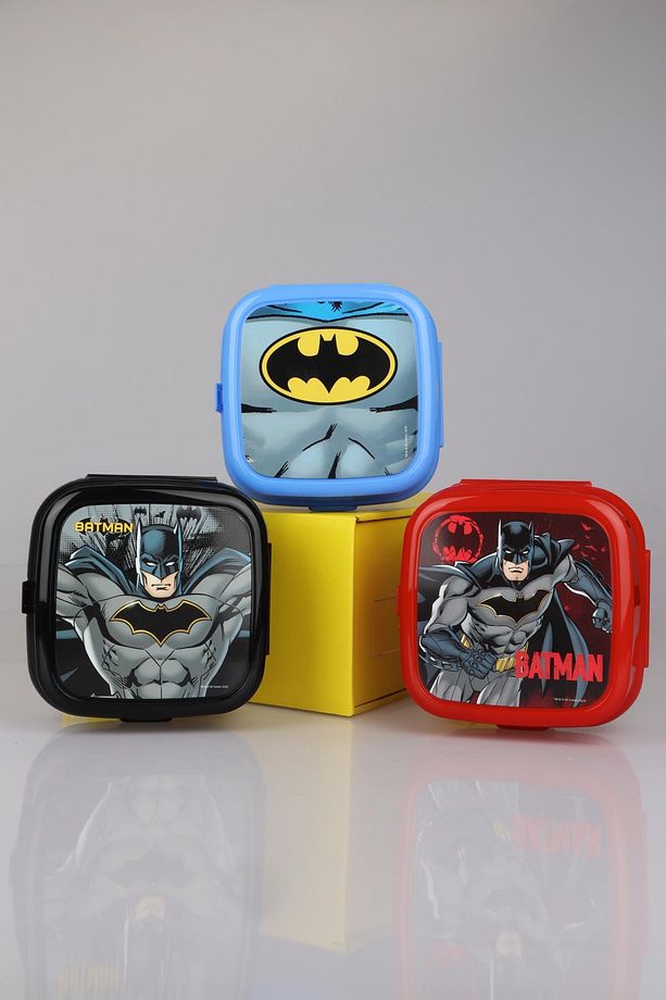 LİSANSLI BATMAN YEMEK SETİ BESLENME KABI,DİŞ FIRÇASI KUTUSU VE TRITAN MATARA 3'LÜSÜ - 3