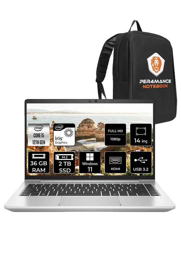 EliteBook 640 G9 Intel Core i5 1235U 36GB 2TB SSD 14" FHD W11P & PER4 Çanta - 1