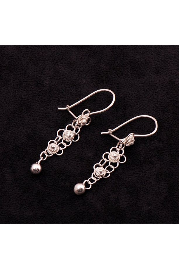 Yöresel Akıtma Kişniş Telkari Gümüş Set 1506 - 3