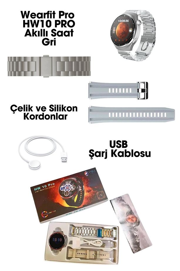 HW10 Pro 1.52 İnç 38 mm Yuvarlak Amoled Ekran Yapay Zeka Destekli Akıllı Saat - 2