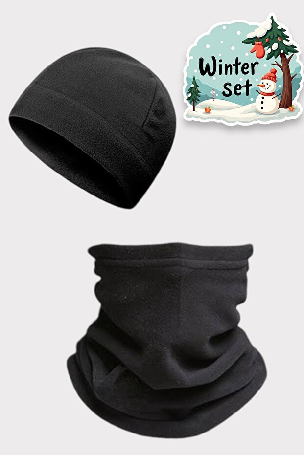 Unisex Passion Fleece Beanie and Neck Collar Set
